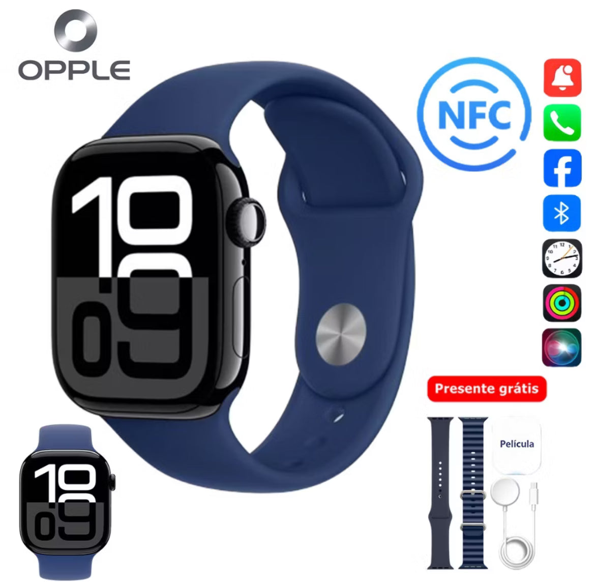 Opple-Relógio Smartwatch Original Ultra Série 49mm, GPS, NFC, Monitor de Pressão Arterial
